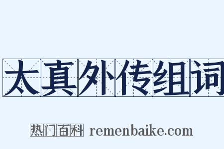 太真外传组词是什么意思的图片